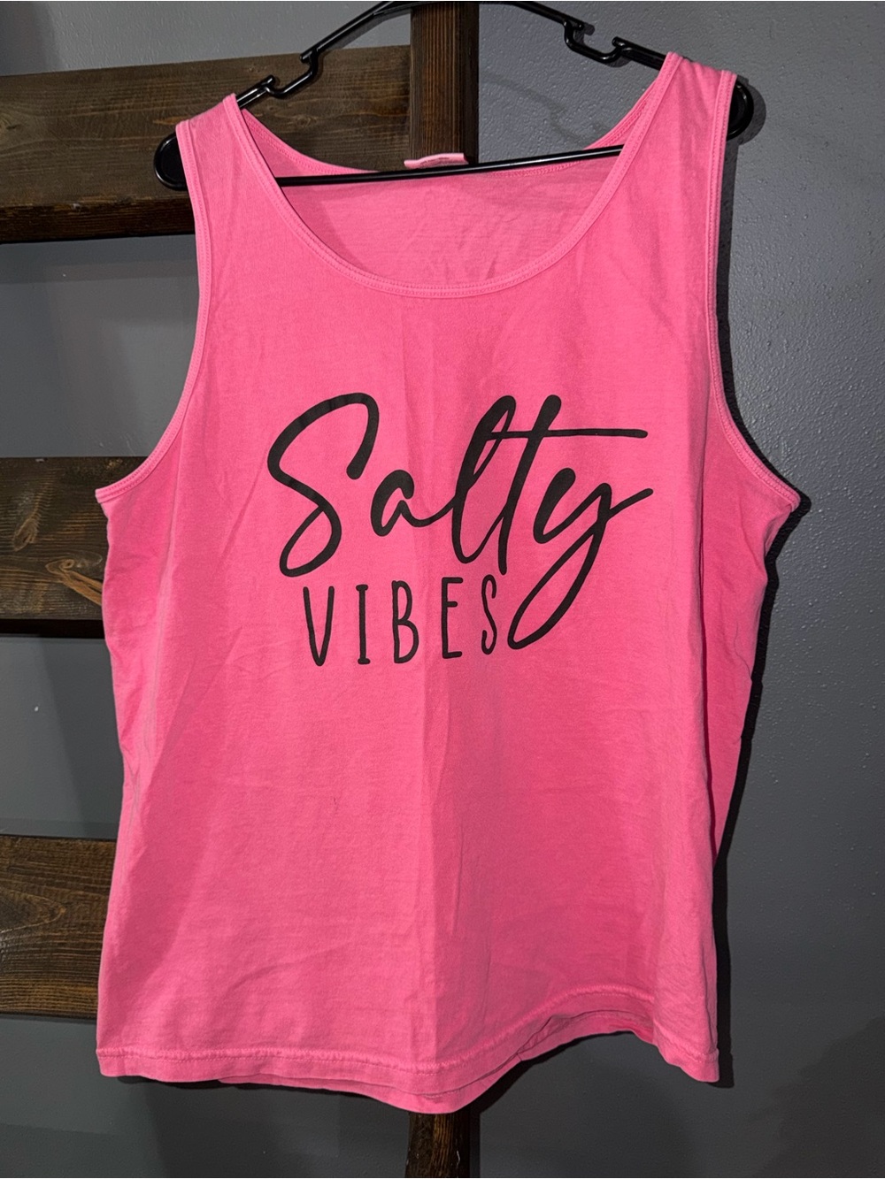 Comfort Colors Pink 'Salty Vibes' Graphic Tank